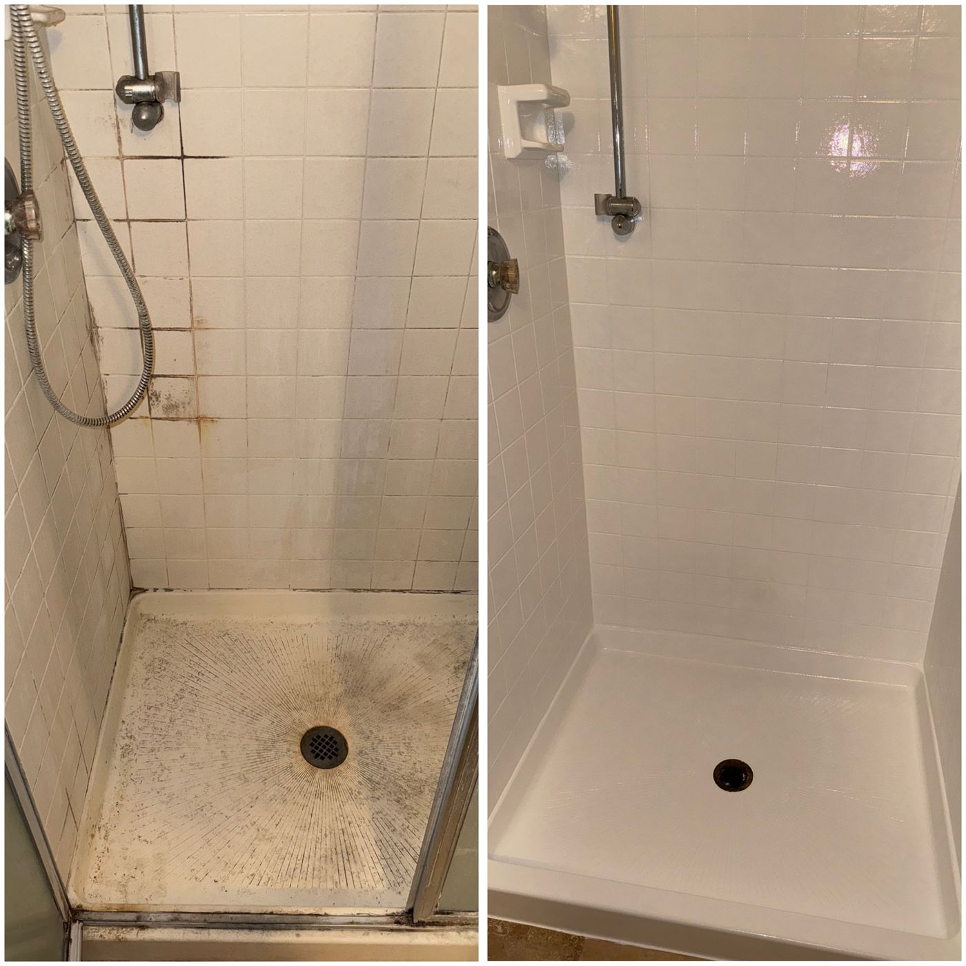 Before and after bathtub reglazing — Adamov Reglazing job 02