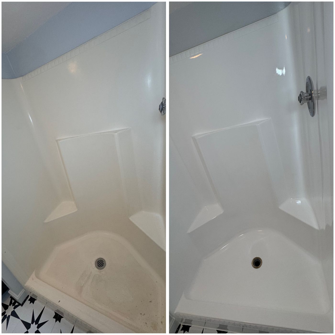 Before and after bathtub reglazing — Adamov Reglazing job 07