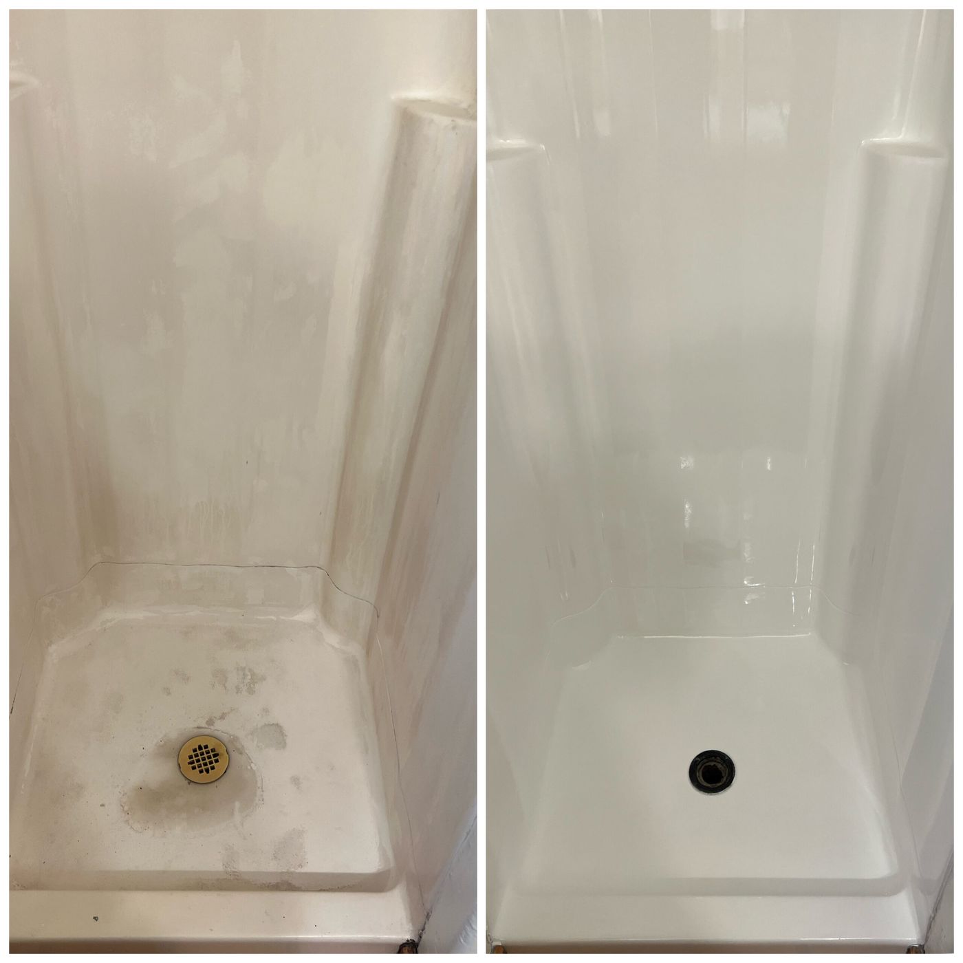 Before and after bathtub reglazing — Adamov Reglazing job 19